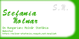 stefania molnar business card